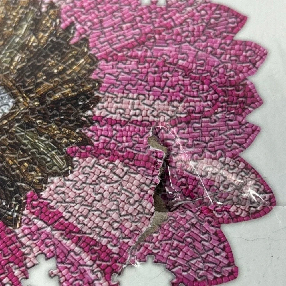 Jonathan Adler 750 Piece Shaped Puzzle Pink Flower Eye Galison New‎ Sealed